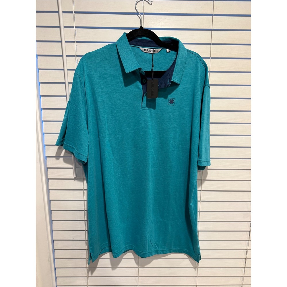 Black Clover‎ Baja Polo Shirt Cabo Blue Mens XXL New With Tags Live Lucky Golf